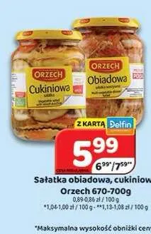 Sałatka cukiniowa Orzech promocja w Delfin