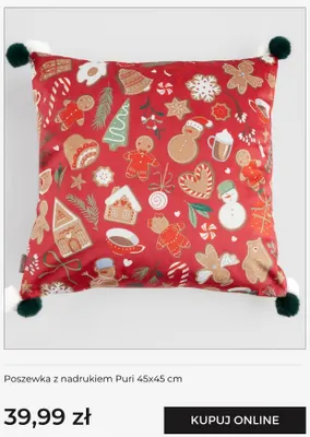 Poszewka z nadrukiem Puri 45x45 cm Home & You promocja w home&you