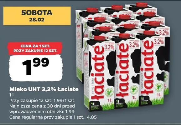 Mleko UHT 3,2% promocja w Netto