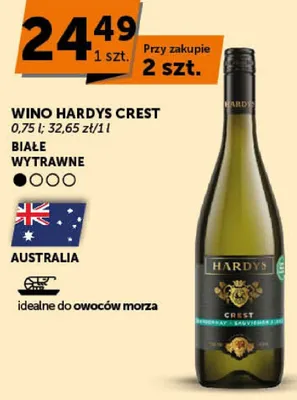 Wino HARDYS CREST białe wytrawne promocja w Euro Sklep