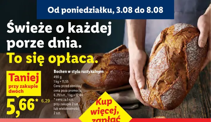 Chleb Bochen w stylu rustykalnym promocja w Lidl