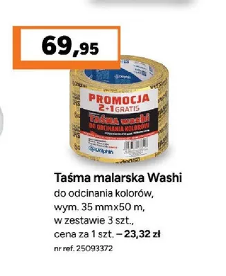 Taśma malarska Washi Dolphin 3-pak promocja w Bricoman
