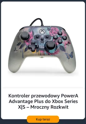 Kontroler przewodowy PowerA Advantage Plus do Xbox Series X|S Mroczny Rozkwit promocja w Amazon