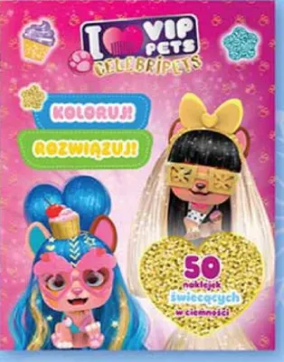 Książka I love VIP Pets koloruj rozwiązuj promocja w Biedronka