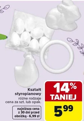 Kształt styropianowy wielkanocny promocja w Carrefour