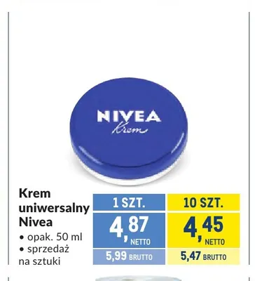 Krem uniwersalny Nivea promocja w Makro