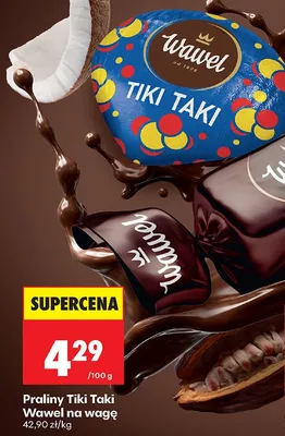 Praliny Tiki Taki Wawel na wagę promocja w Biedronka