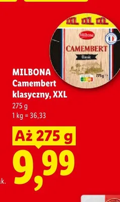 Ser Camembert klasyczny XXL Milbona promocja w Lidl