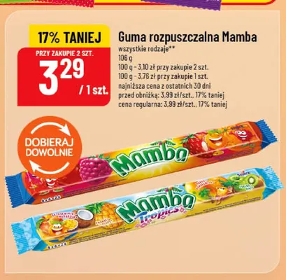Guma rozpuszczalna Mamba promocja w POLOmarket