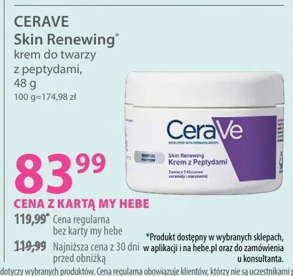 Krem do twarzy z peptydami Skin Renewing promocja w Hebe