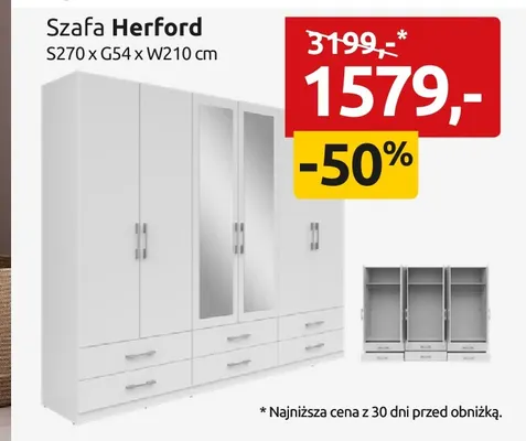 Szafa Herford promocja w Black Red White
