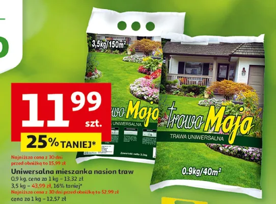 Trawa uniwersalna mieszanka nasion promocja w Auchan