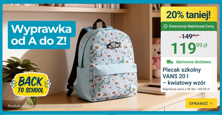 Plecak szkolny Vans 20 l kwiatowy wzór promocja w ERLI