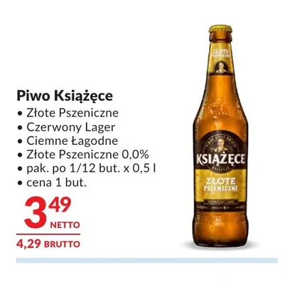 Piwo Książęce Czerwony Lager promocja w Makro