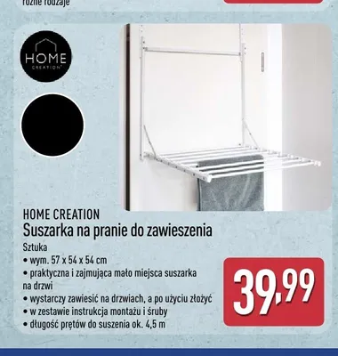 Suszarka na pranie do zawieszenia Home Creation promocja w Aldi