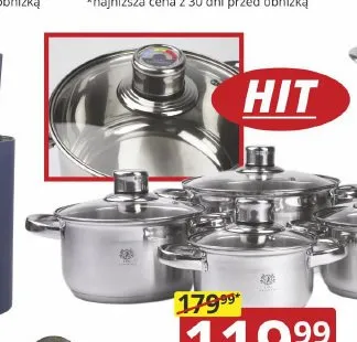 Komplet garnków Zelda z termometrem promocja w Prymus AGD