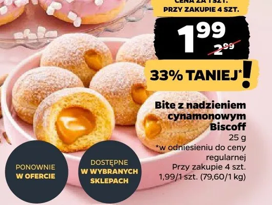 Bite z nadzieniem cynamonowym Biscoff promocja w Netto