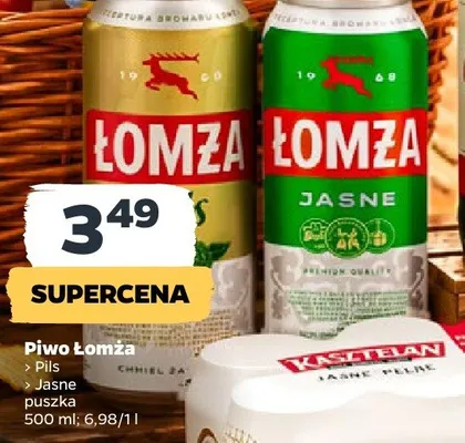 Piwo Łomża Pils puszka promocja w Netto