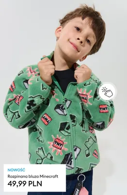 Rozpinana bluza Minecraft promocja w Sinsay