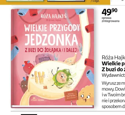Książka Wielkie przygody jedzonka Z buzi do żołądka i dalej Wydawnictwo Czytalisek promocja w Empik