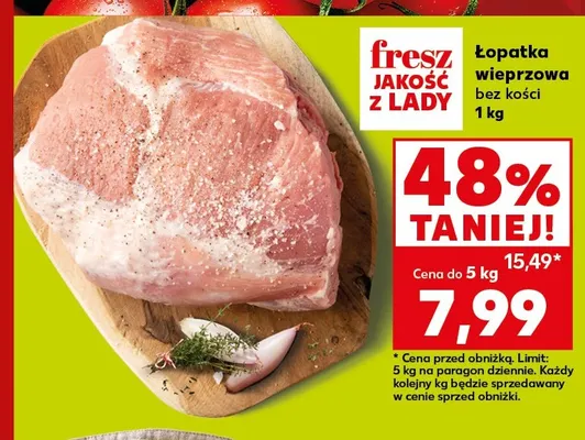 Łopatka wieprzowa bez kości promocja w Kaufland