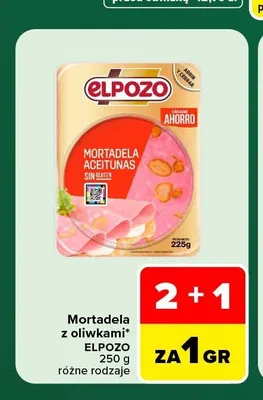 Mortadela z oliwkami Elpozo promocja w Carrefour
