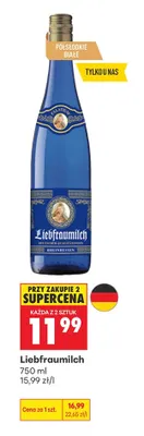 Wino białe Liebfraumilch Palatium promocja w Biedronka