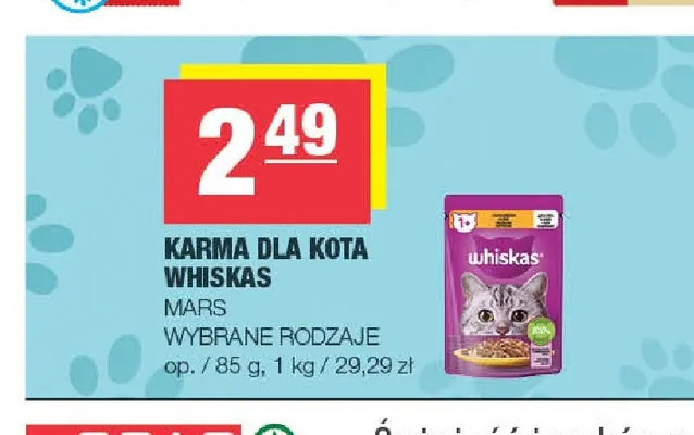 Karma dla kota Whiskas promocja w SPAR