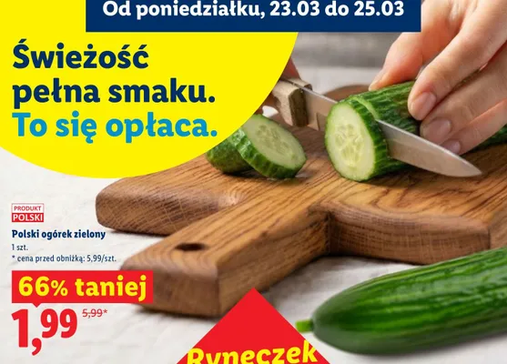 Ogórek zielony promocja w Lidl