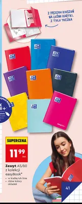 Zeszyt A5/60 Oxford easyBook w kratkę promocja w Biedronka
