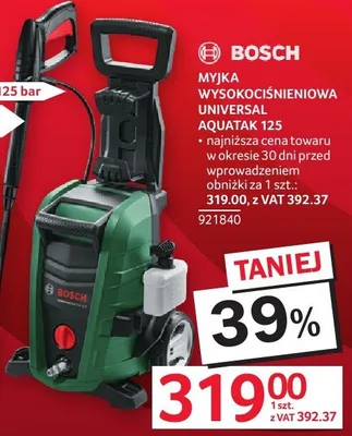 Myjka wysokociśnieniowa Universal Aquatak 125 Bosch 921840 promocja w Selgros