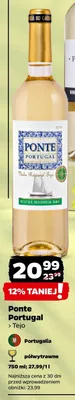 Wino białe półwytrawne Ponte Portugal promocja w Netto