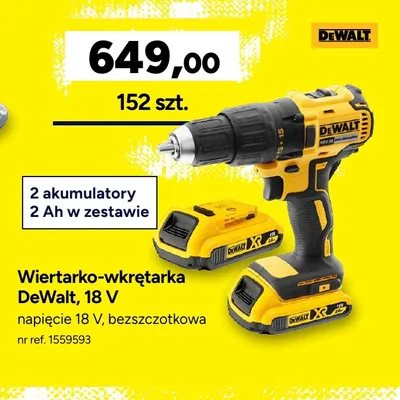 Wiertarko-wkrętarka DeWalt bezszczotkowa promocja w Bricoman