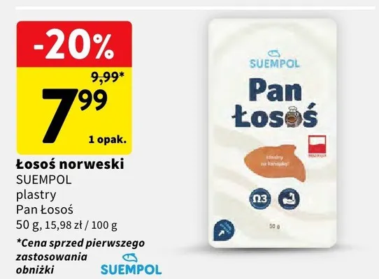 Łosoś norweski plastry Pan Łosoś promocja w Intermarche