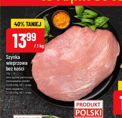 Szynka wieprzowa bez kości promocja w POLOmarket