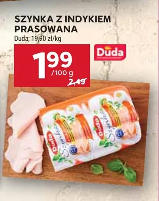 Szynka z indykiem prasowana Duda promocja w Stokrotka