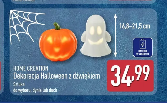 Dekoracja Halloween z dźwiękiem dynia Home Creation promocja w Aldi