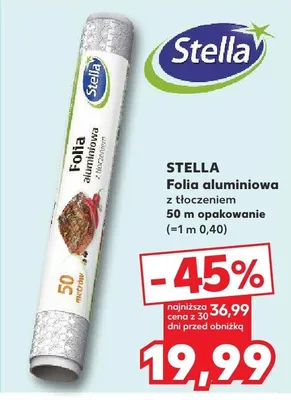 Folia aluminiowa z tłoczeniem promocja w Kaufland
