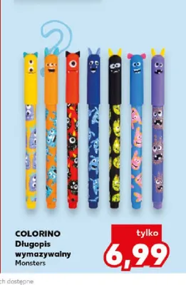 Długopis wymazywalny Monsters Colorino promocja w Kaufland