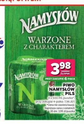 Piwo Namysłów Pils 4-pak promocja w Stokrotka