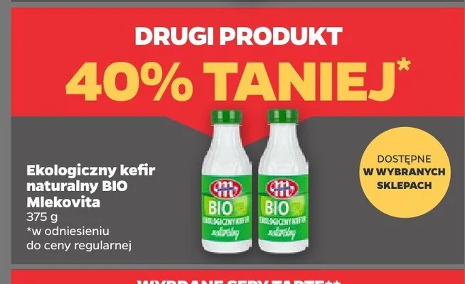 Ekologiczny kefir naturalny BIO Mlekovita promocja w Netto