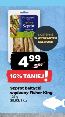 Szprot bałtycki wędzony Fisher King promocja w Netto
