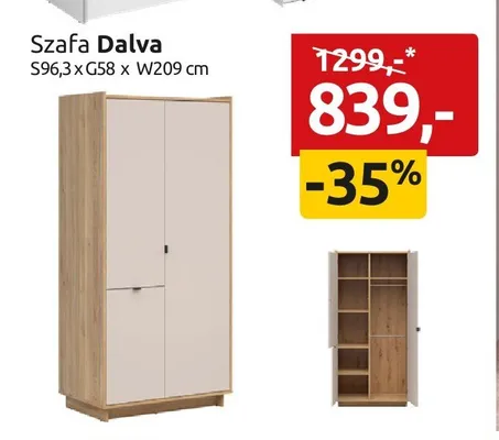 Szafa Dalva promocja w Black Red White