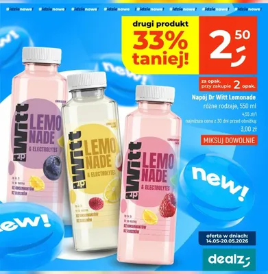 Napój Dr Witt Lemonade promocja w Dealz