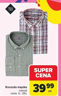 Koszula męska casual promocja w Carrefour