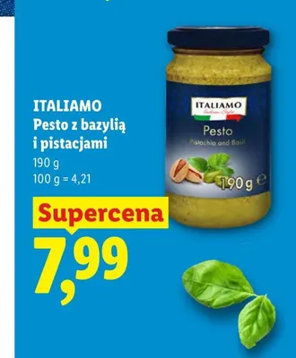 Pesto z bazylią i pistacjami Italiamo promocja w Lidl
