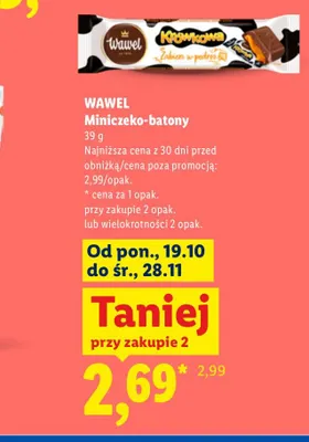 Miniczeko-baton Wawel Krówkowa promocja w Lidl