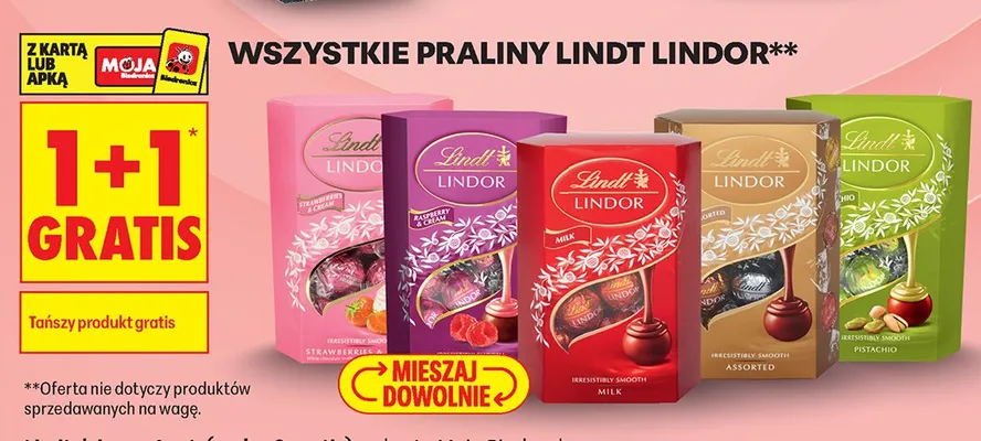 Praliny Lindt Lindor Assorted promocja w Biedronka