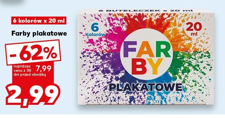 Farby plakatowe 6-pak promocja w Kaufland