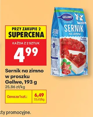 Sernik na zimno w proszku Gellwe promocja w Biedronka